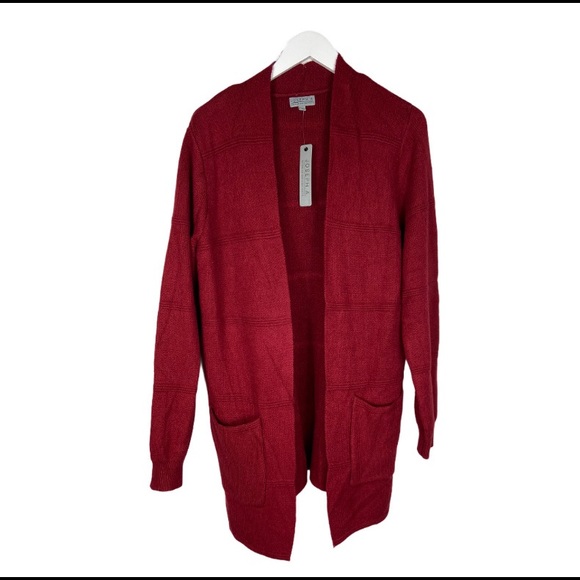 Joseph A Deep Cranberry Cardigan S - Picture 3 of 8